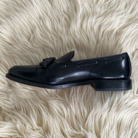 Allen Edmonds Grayson Men\'s Black Leather Tassels Loafers Sz 9.5C - Like a New main image 8